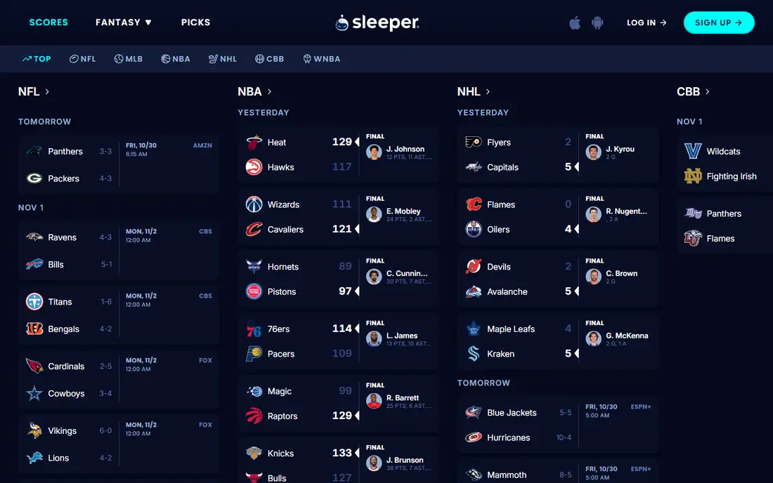 Sleeper website