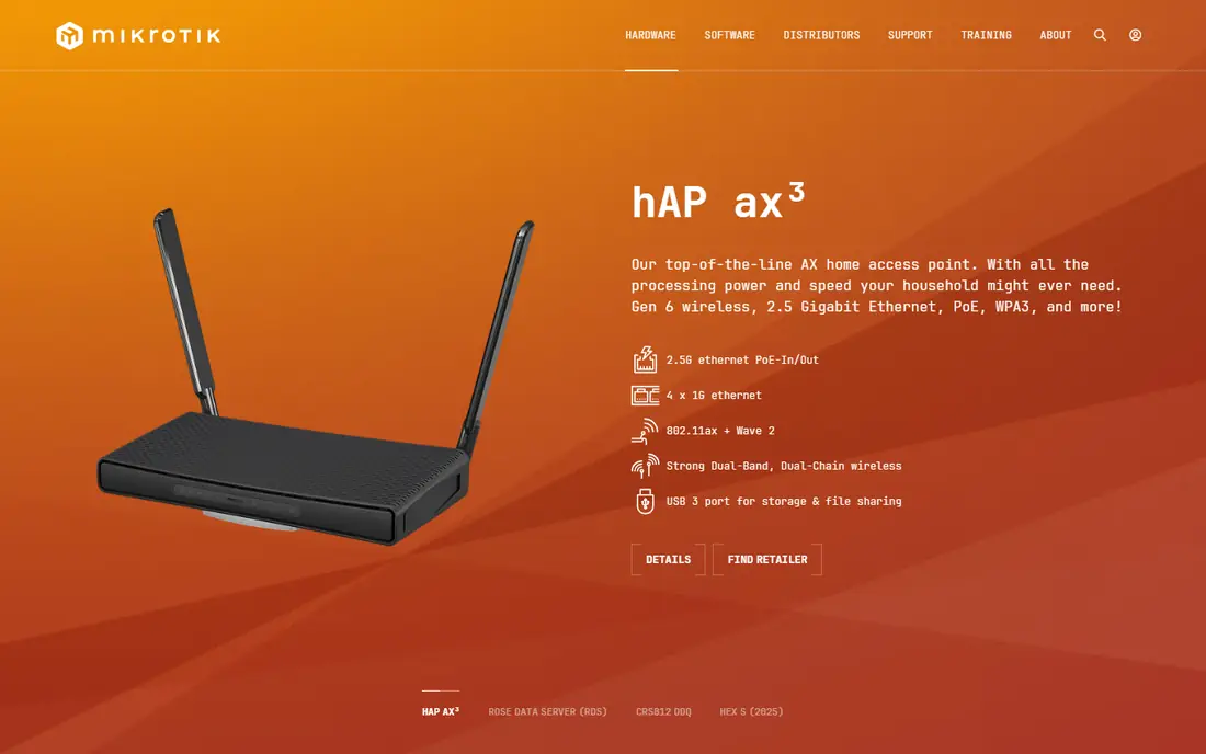 MikroTik RouterOS website