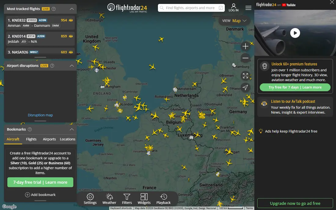 Flightradar24 website