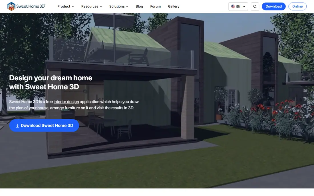 Sweet Home 3D website