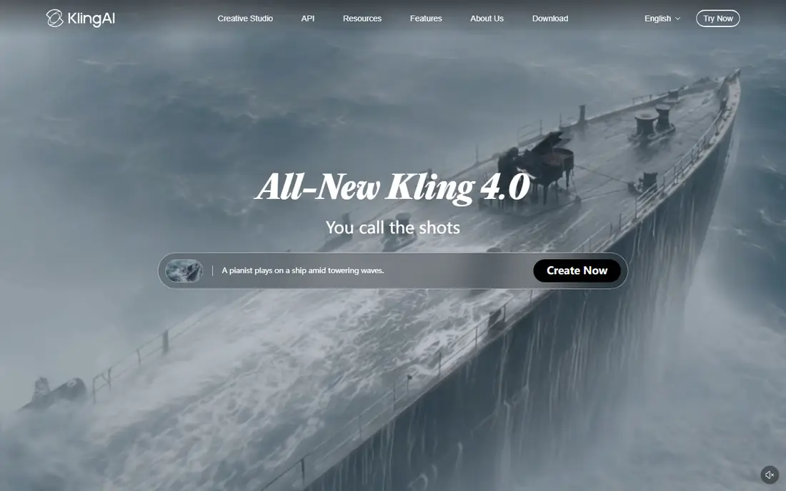 Kling AI website