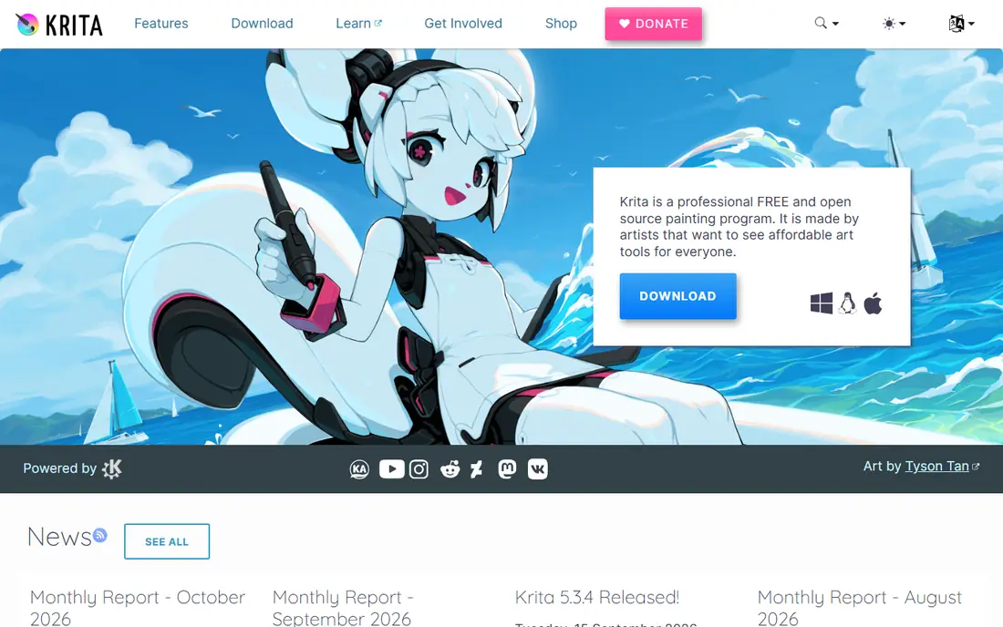 Krita website