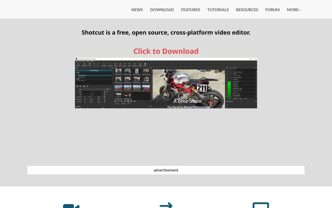 Shotcut website