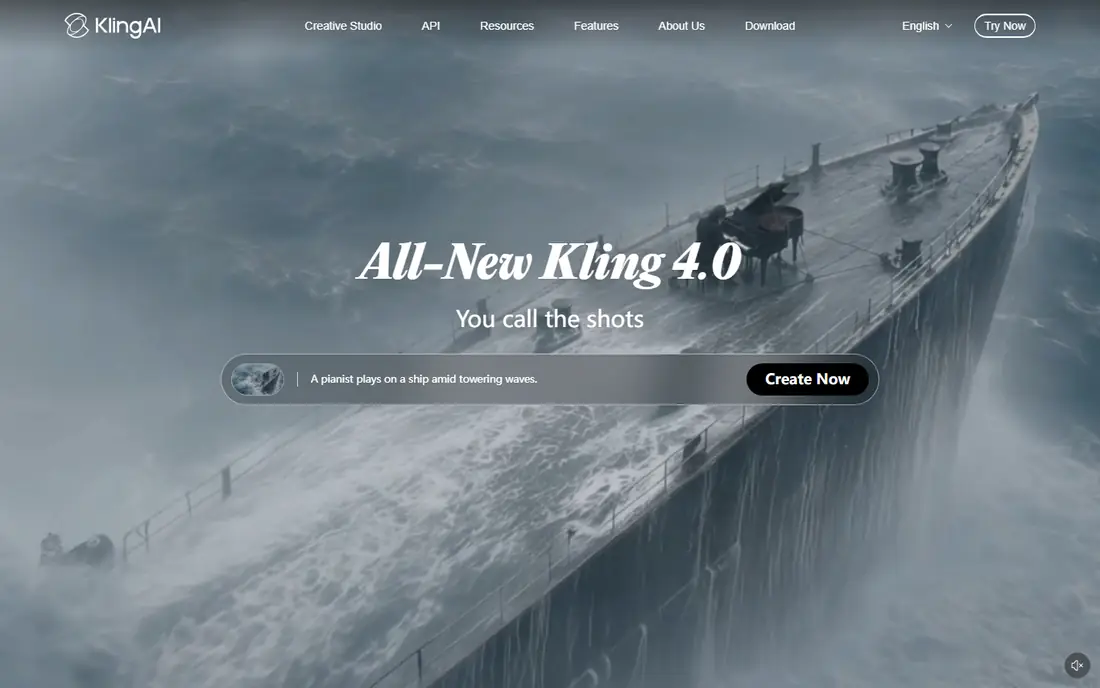 Kling AI website