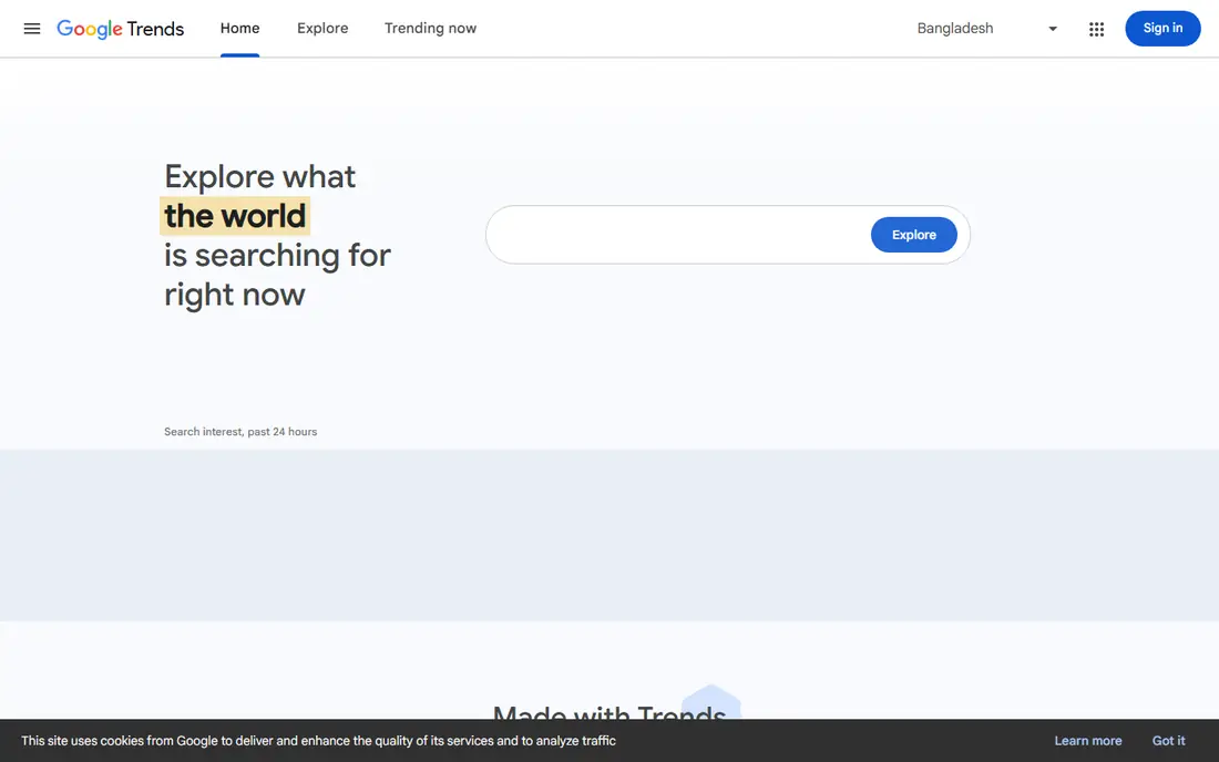 Google Trends website
