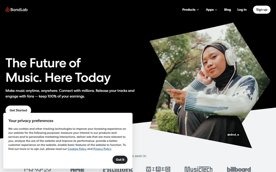 BandLab website