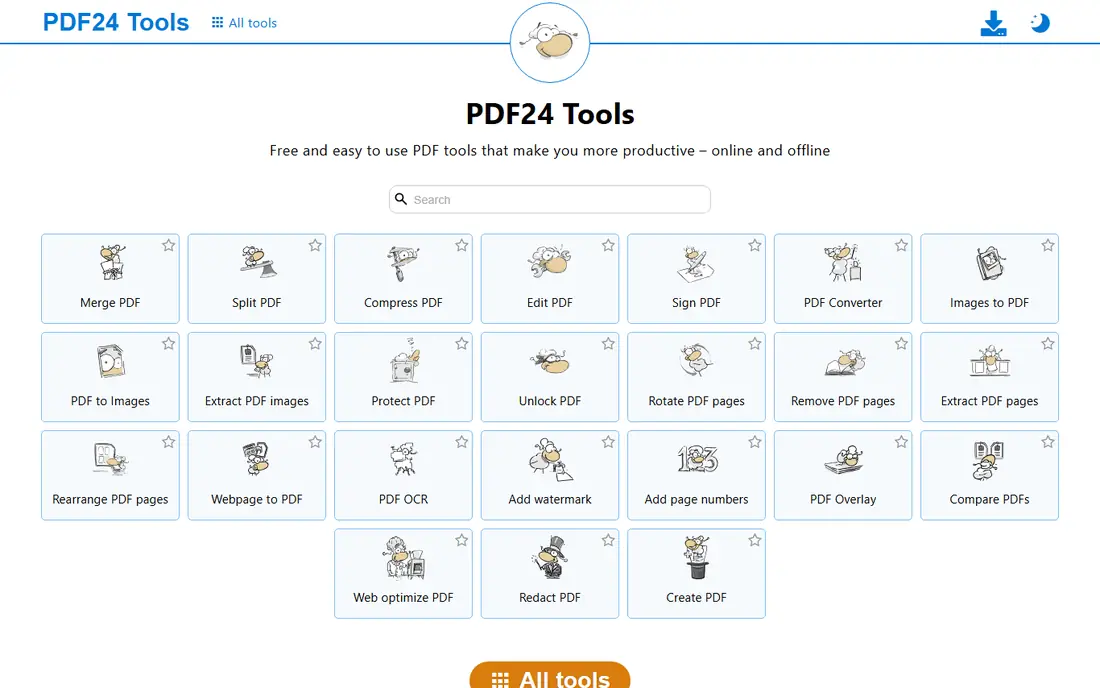 PDF24 Tools website