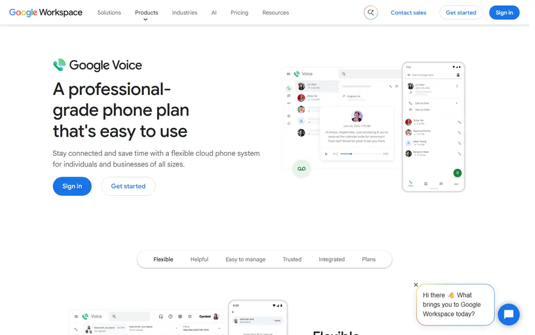Google Voice website