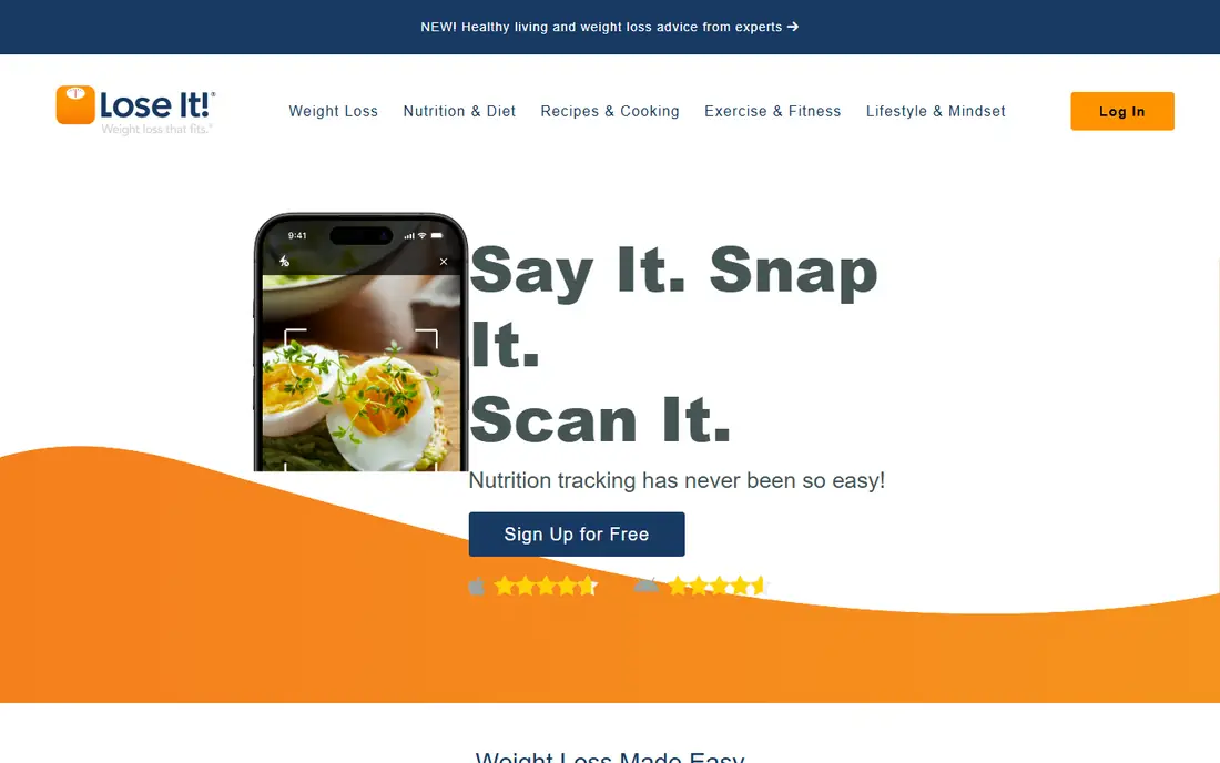 Lose It website