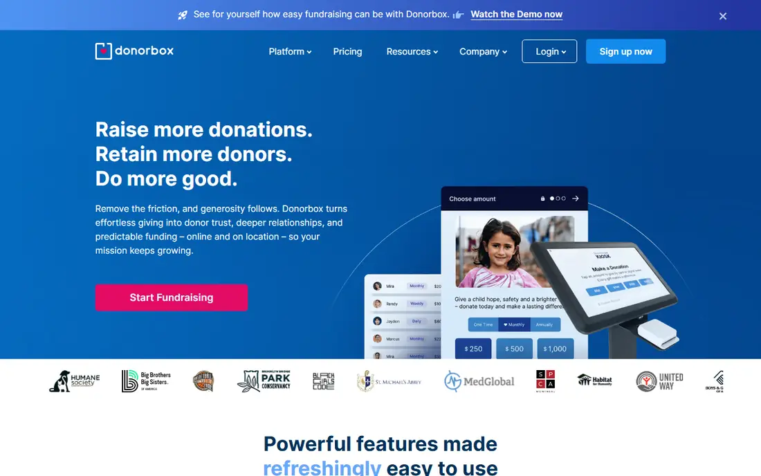 Donorbox website