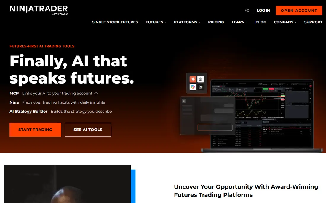 NinjaTrader website