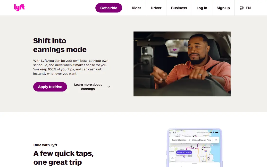 Lyft website