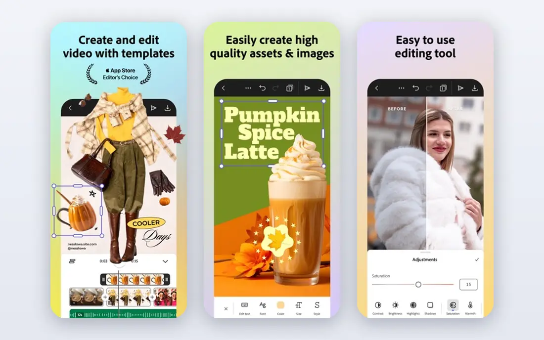 Adobe Illustrator app screenshots