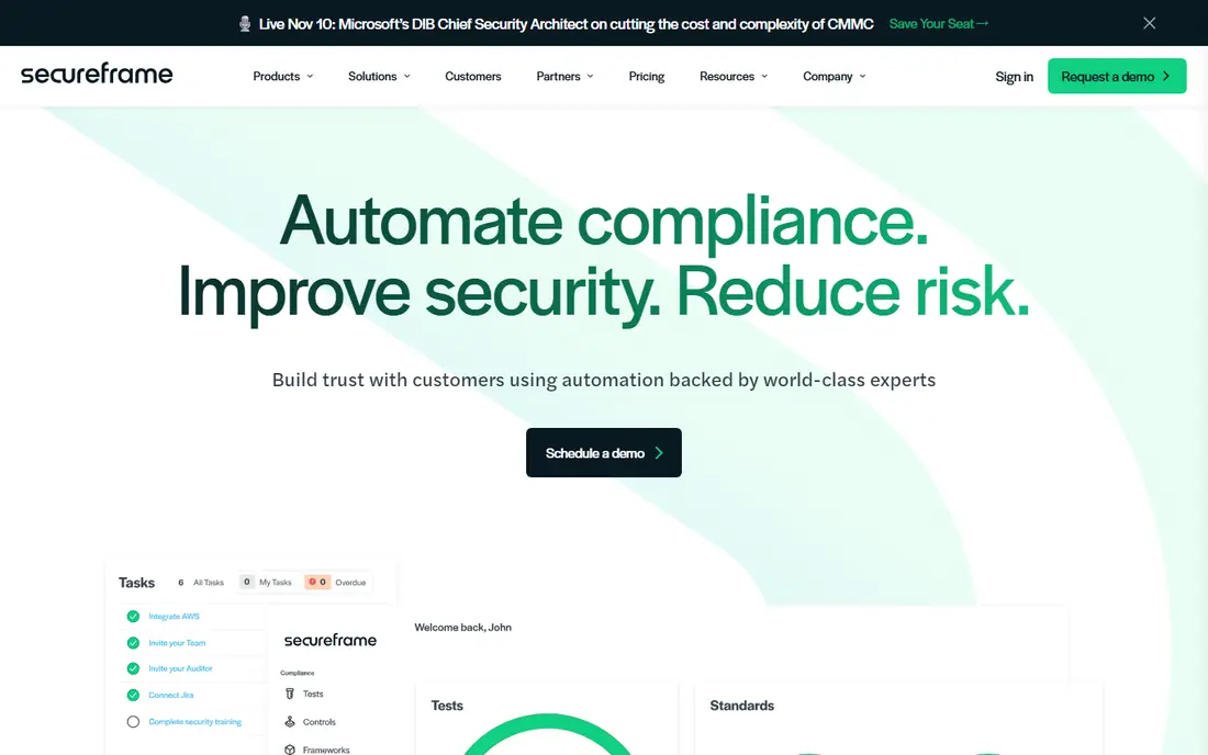 Secureframe website