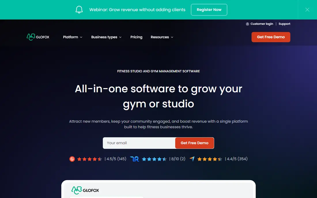 ABC Glofox website