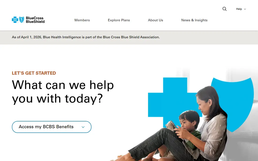 Blue Cross Blue Shield website