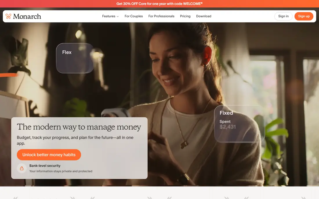 Monarch Money website