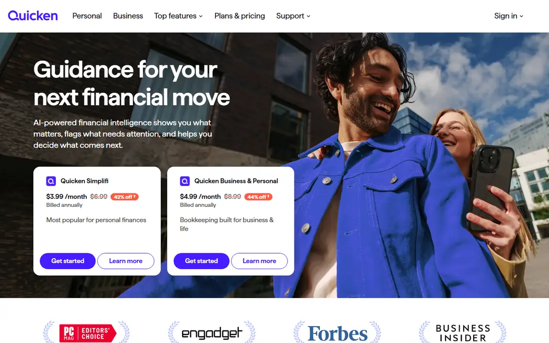 Quicken Simplifi website