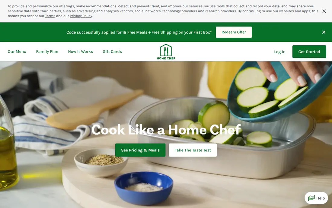 Home Chef website