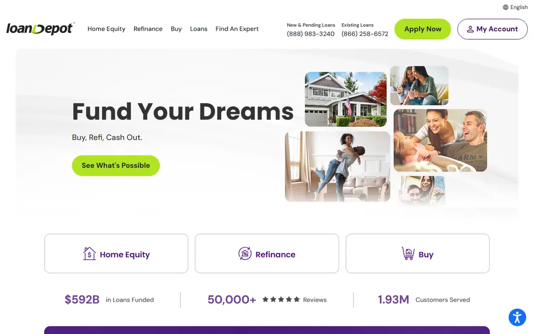 loanDepot website