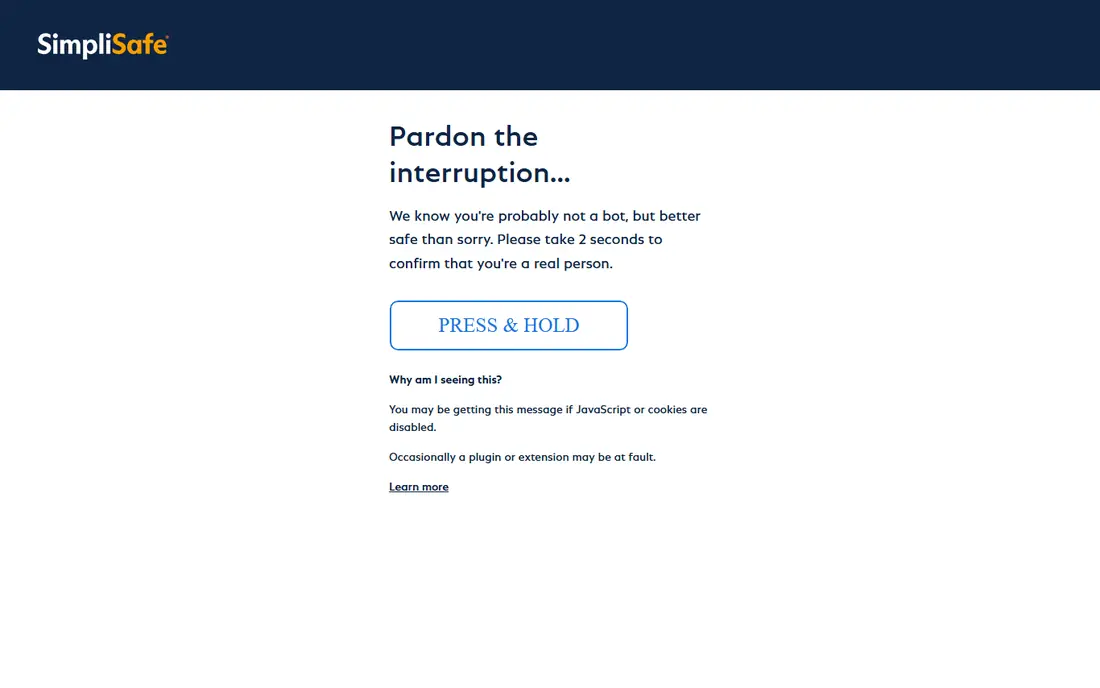 SimpliSafe website