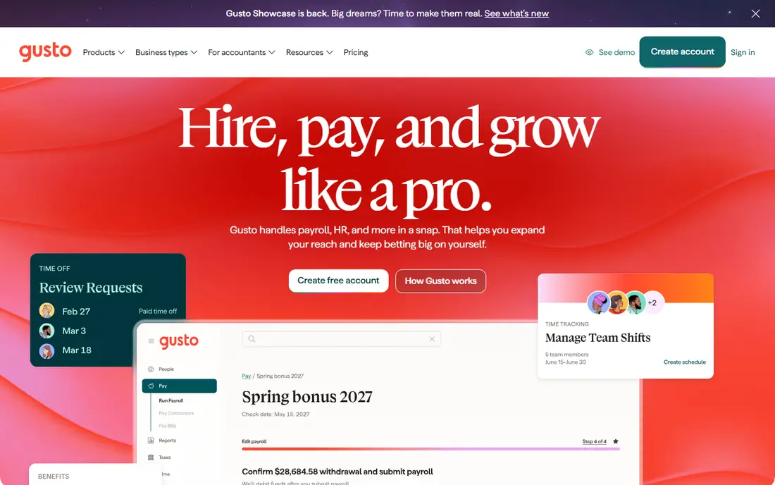 Gusto website