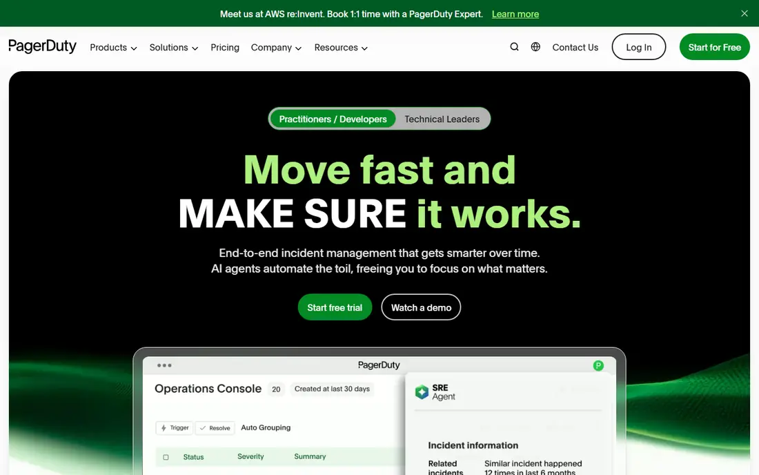 PagerDuty website