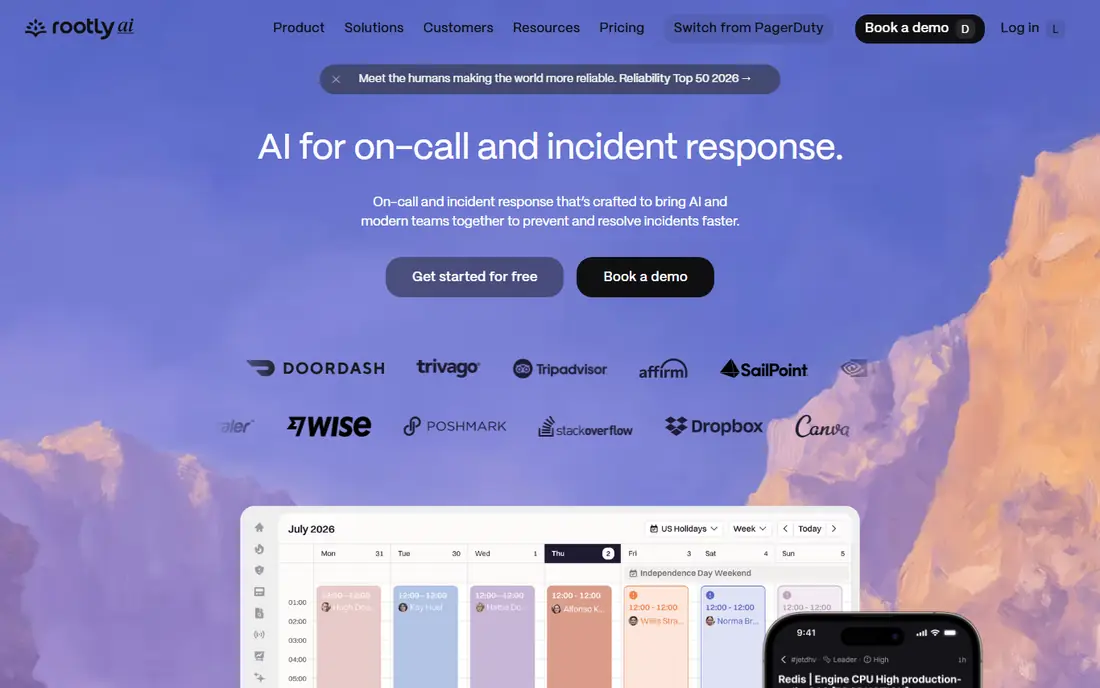 Rootly website