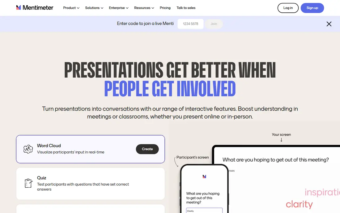 Mentimeter website