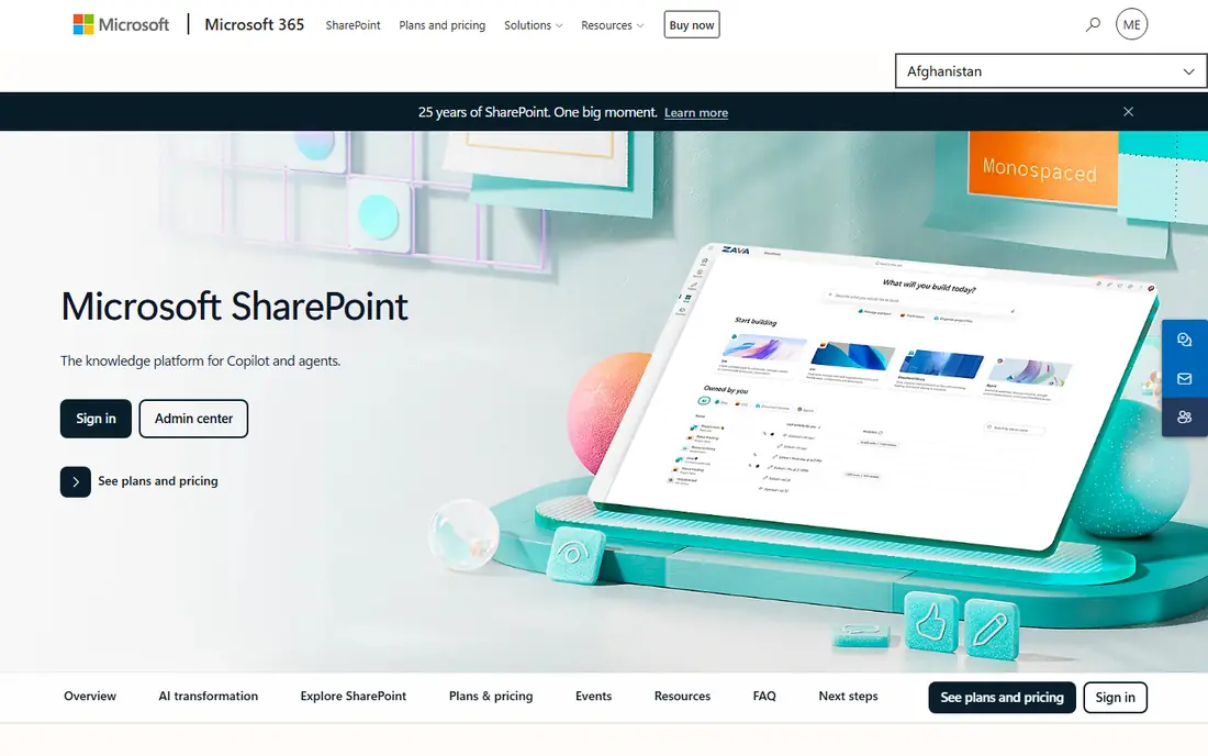 SharePoint website