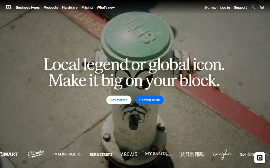 Square for Retail website