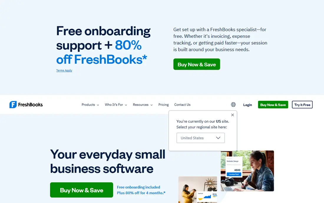 FreshBooks website