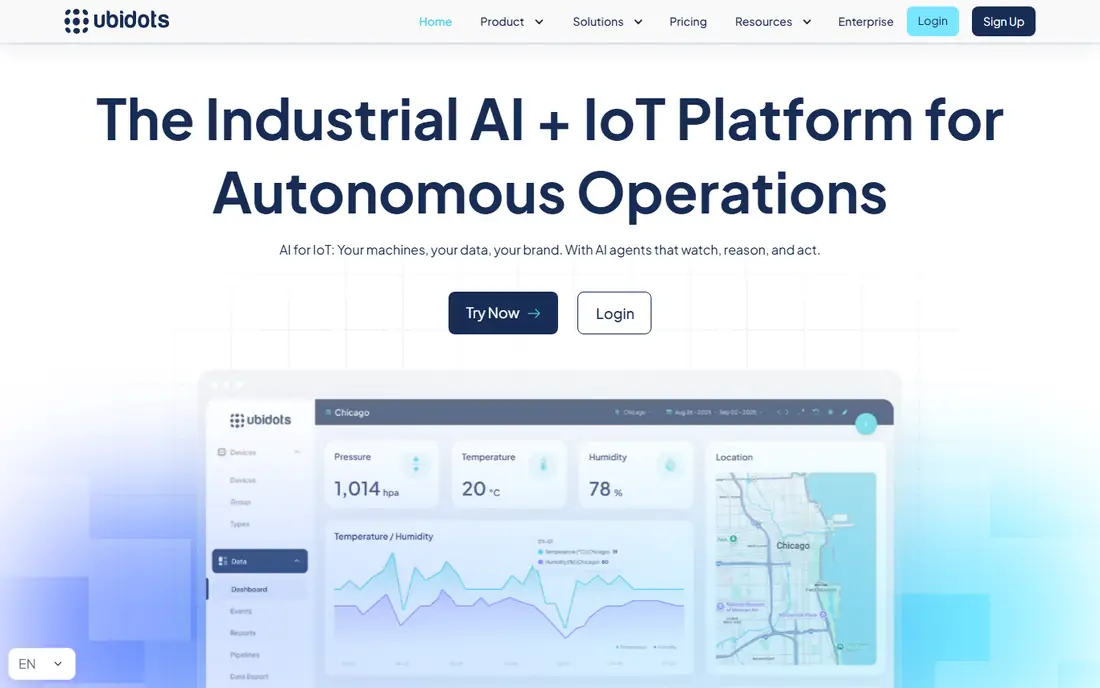 Ubidots website