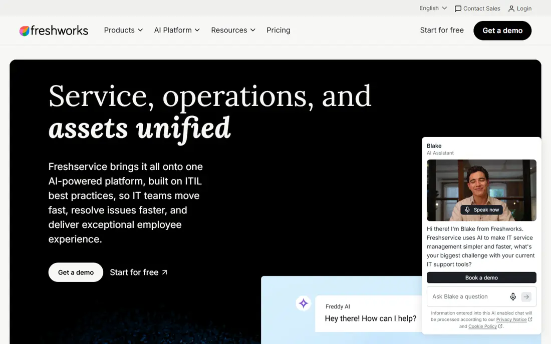 Freshservice website