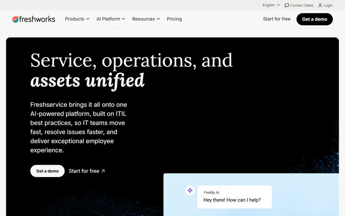 Freshservice website