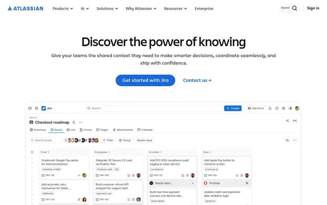 Jira Service Management website