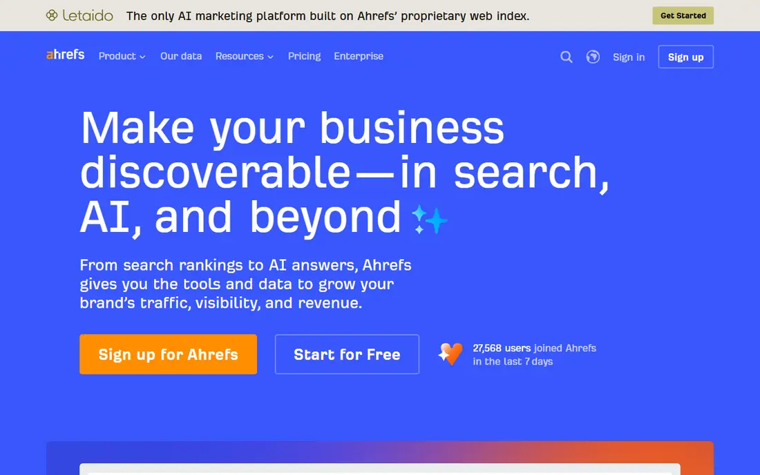 Ahrefs website