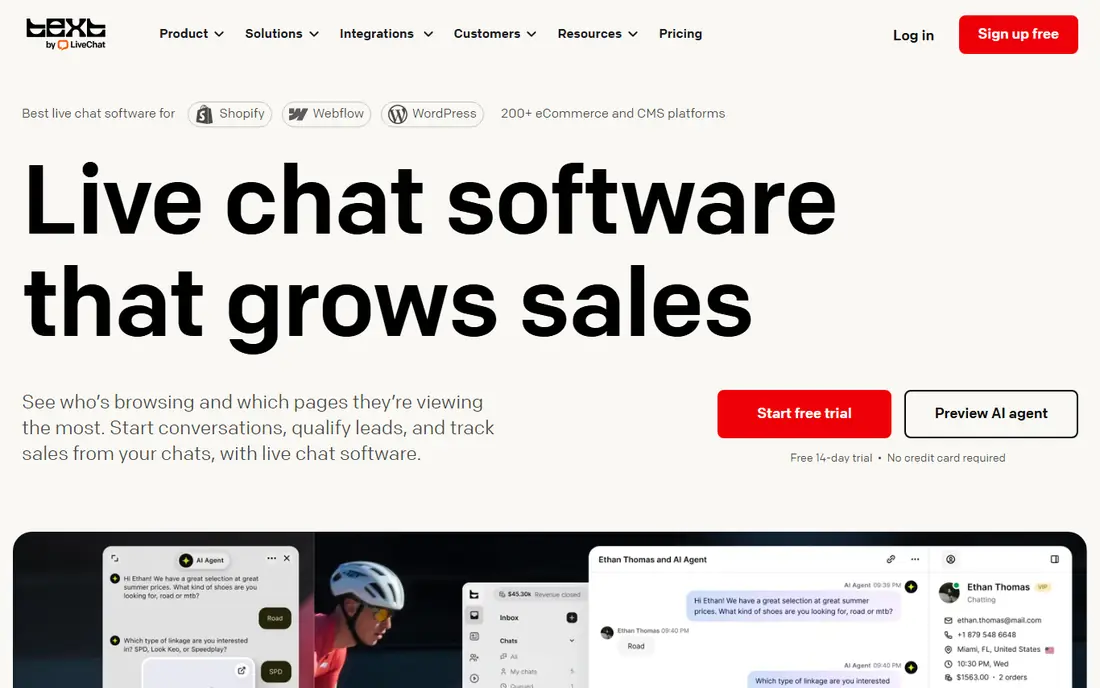 LiveChat website