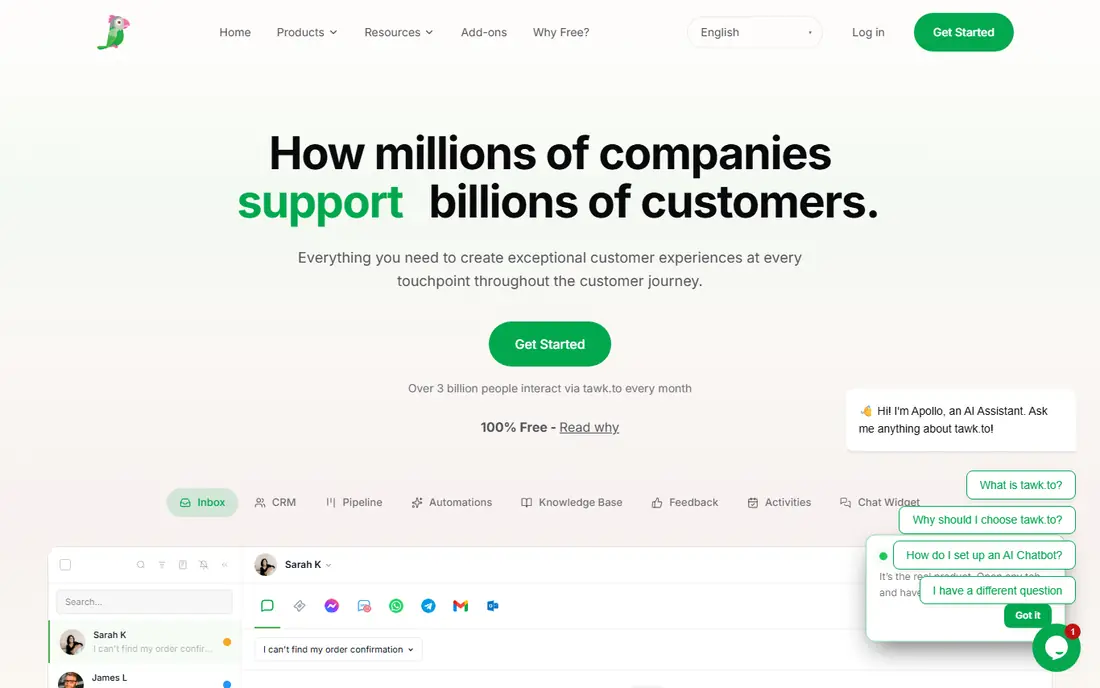 tawk.to website