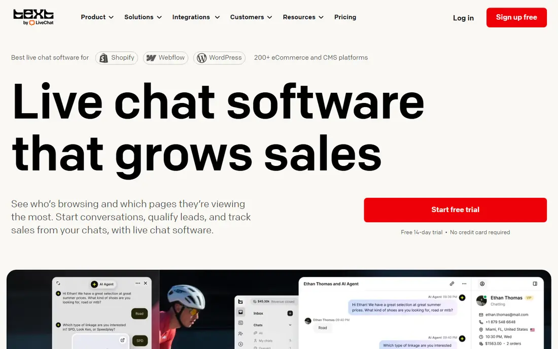 LiveChat website
