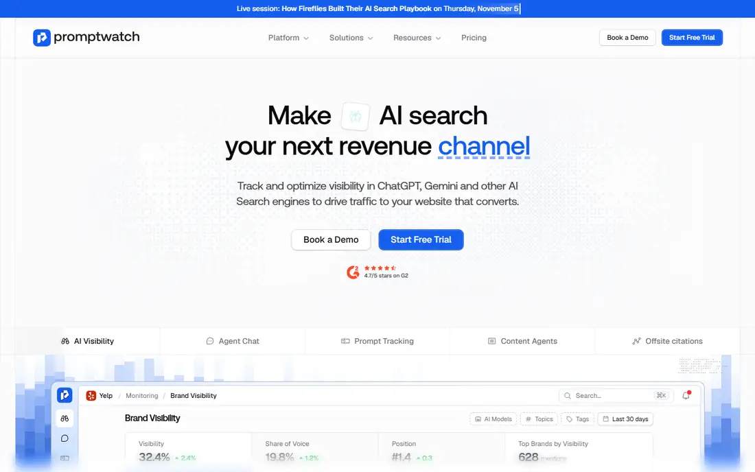 Promptwatch website