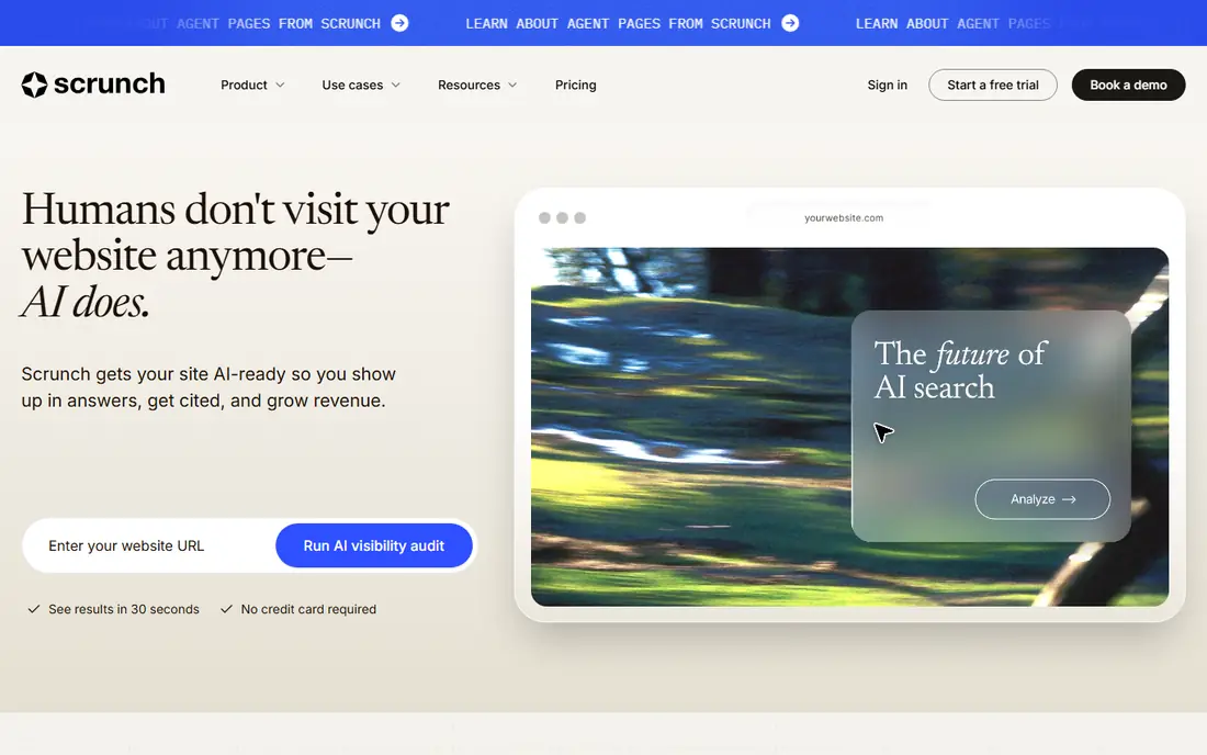 Scrunch AI website