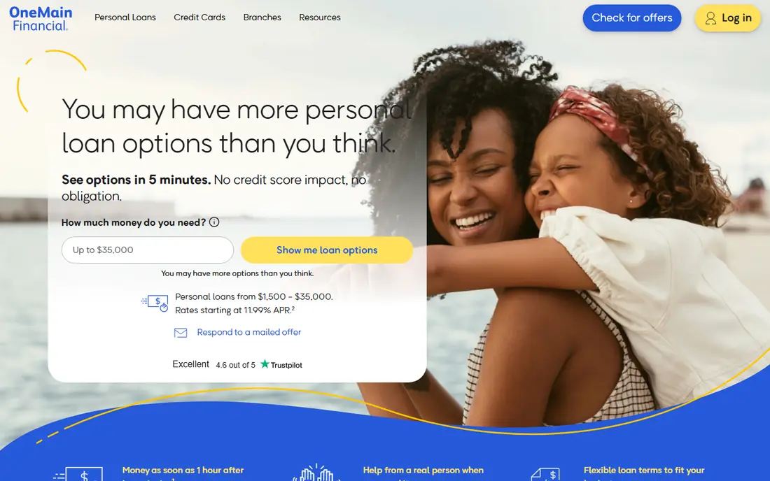 OneMain Financial website