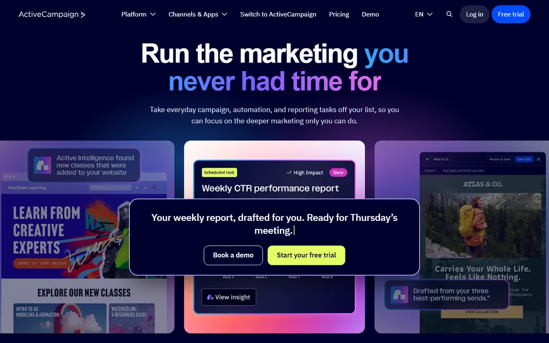 ActiveCampaign website