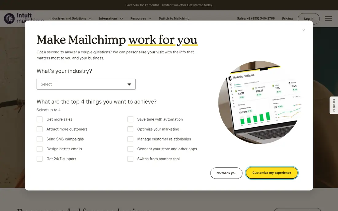 Mailchimp website