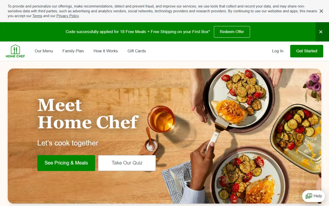 Home Chef website