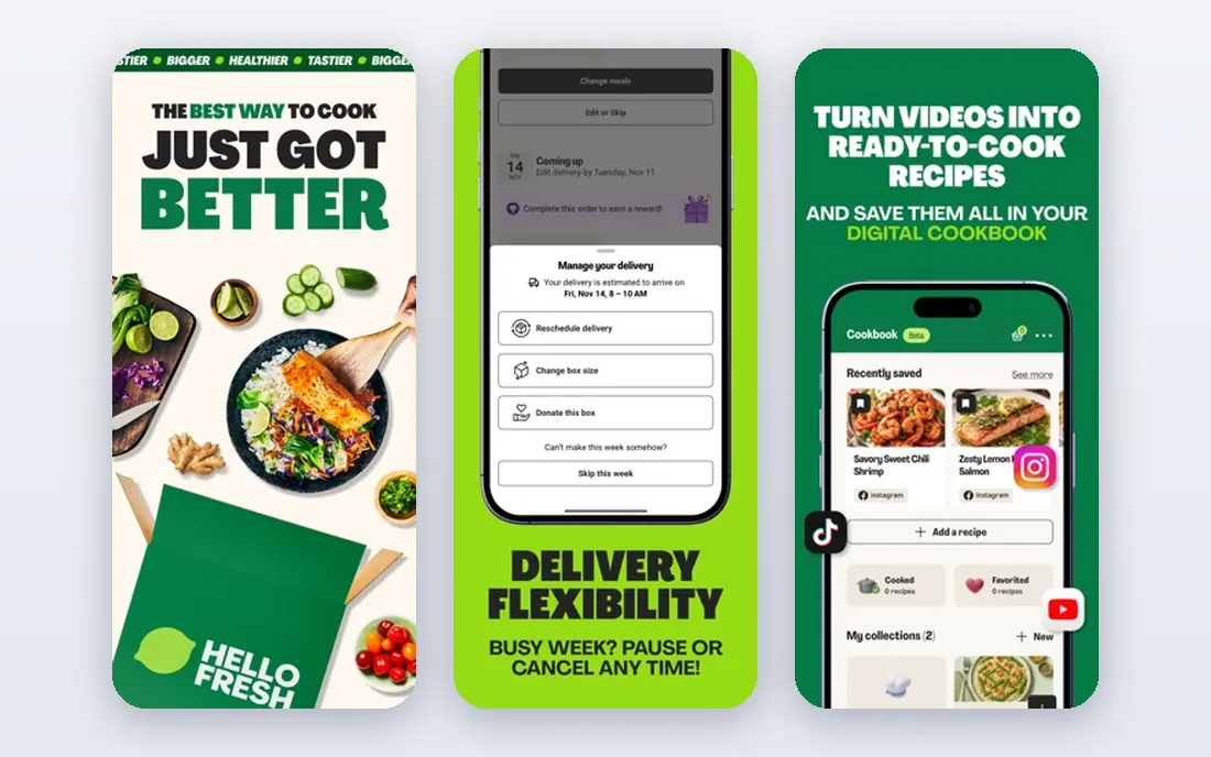 HelloFresh app screenshots