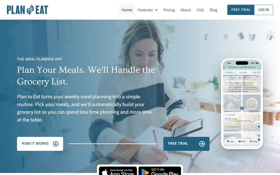 Plan to Eat website