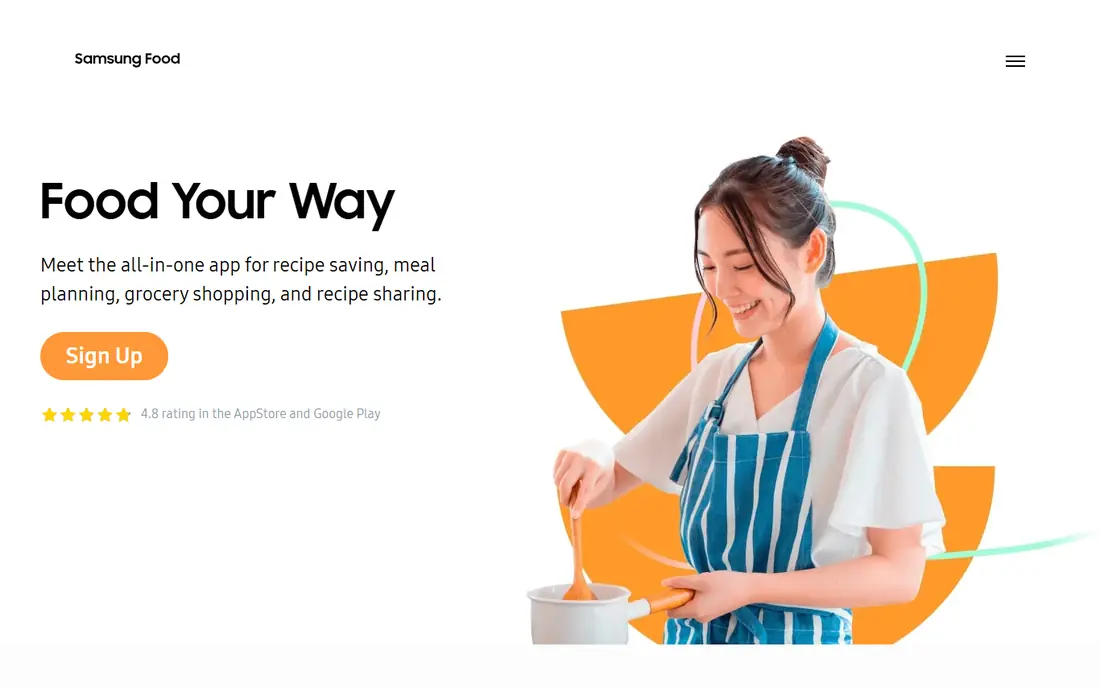 Samsung Food website