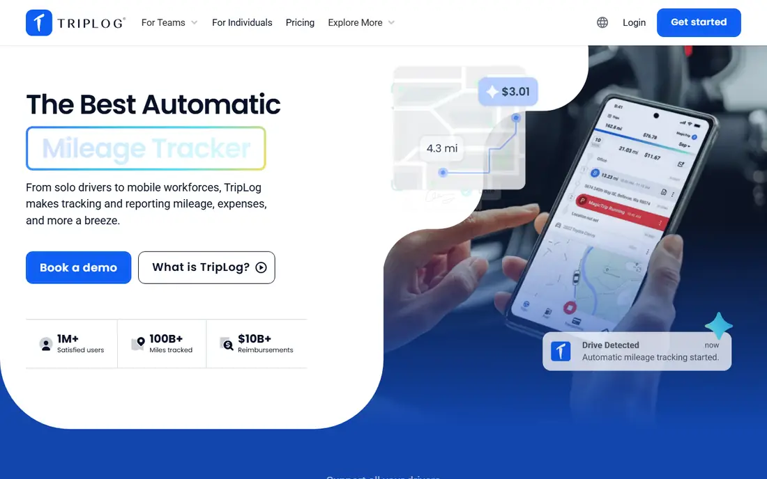 TripLog website